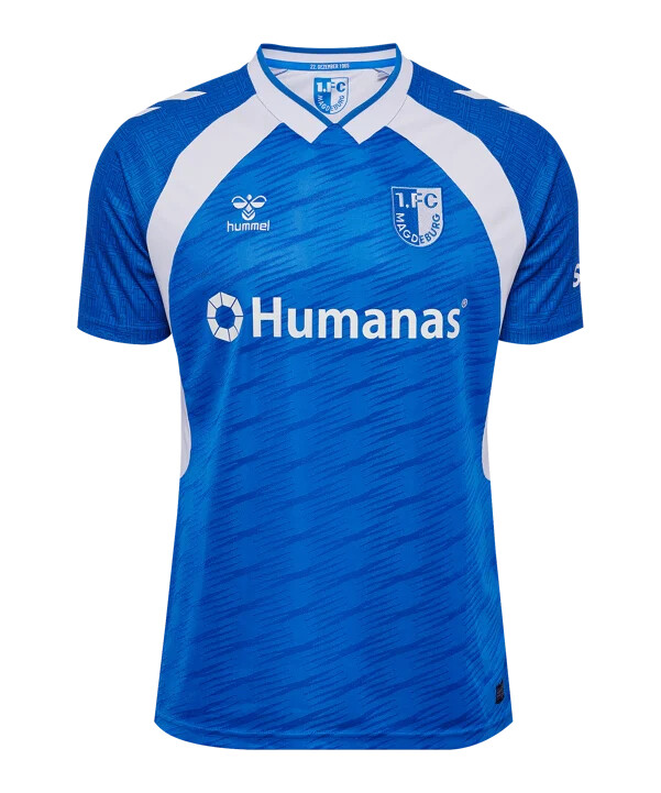 hummel 1. fc magdeburg hjemmebanetrøje 20252026 blå f7251