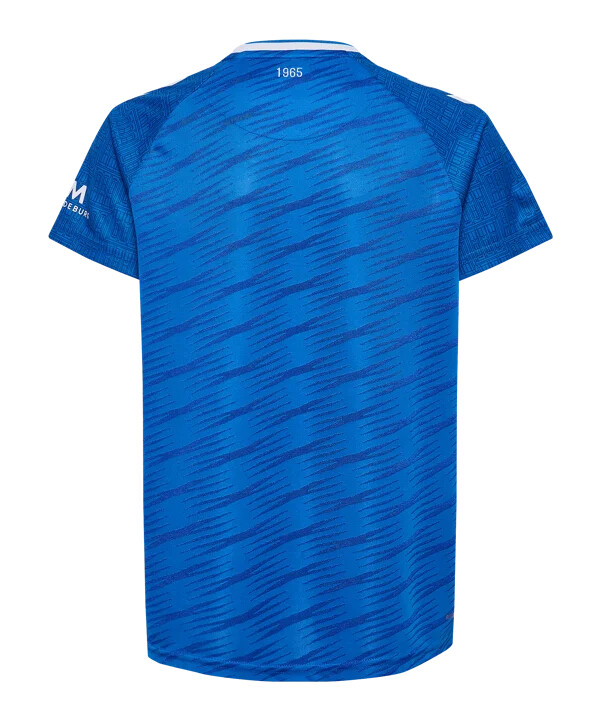 hummel 1. fc magdeburg hjemmebanetrøje 20252026 børn blå f7251