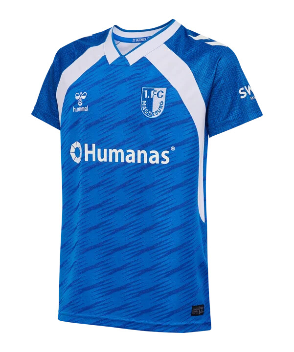 hummel 1. fc magdeburg hjemmebanetrøje 20252026 børn blå f7251