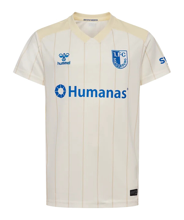 hummel 1. fc magdeburg udebanetrøje 20252026 børn beige f9806