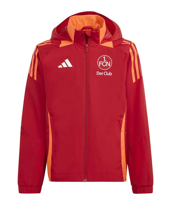 adidas 1.fc nürnberg all-weather jakke børn rød