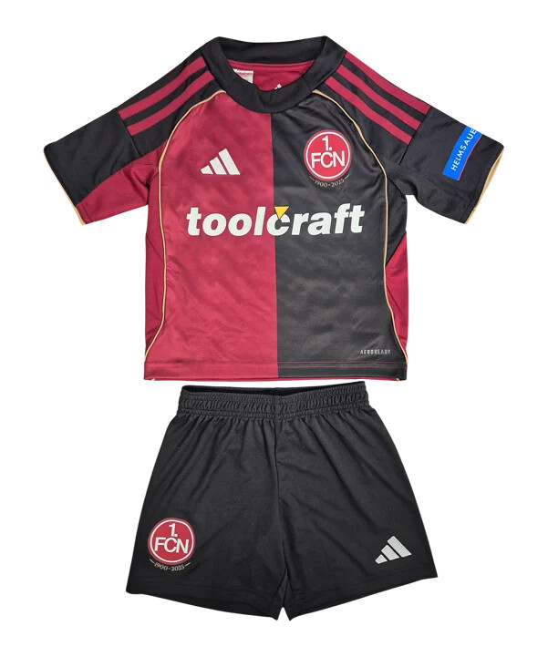 adidas 1. fc nürnberg hjemmebanetrøje 20252026 børn sort