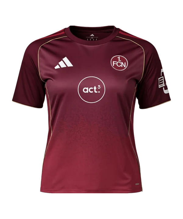 adidas 1. fc nürnberg 3. trøje 20252026 womens club dame bordeaux