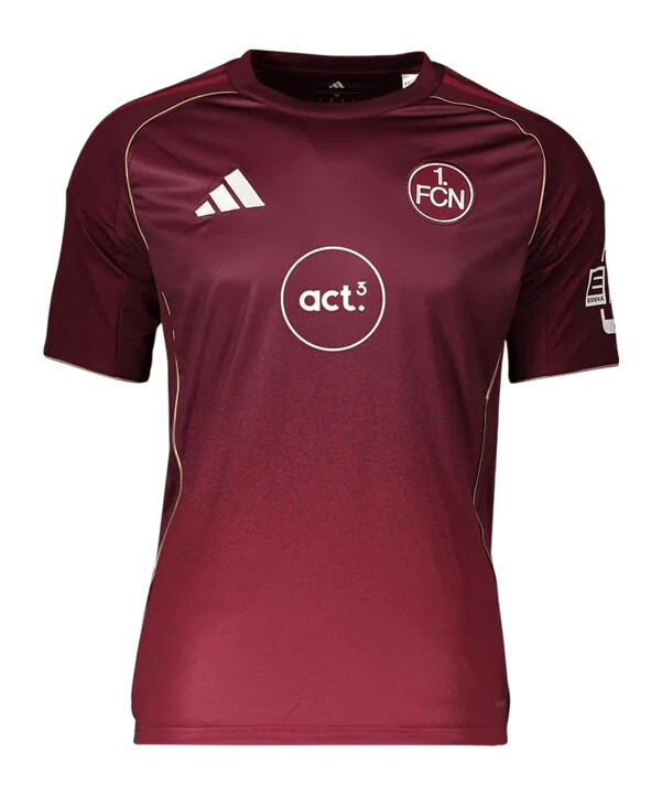 adidas 1. fc nürnberg trøje 3. plads 20252026 klub dame herre bordeaux