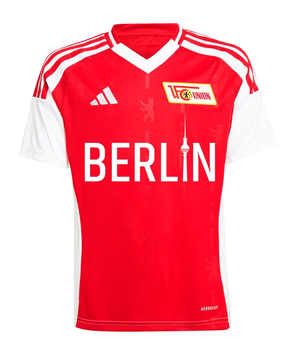 adidas 1. fc union berlin hjemmebanetrøje 20242025 børn rød