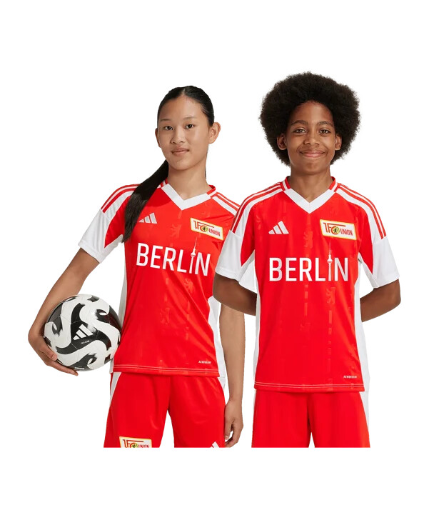 adidas 1. fc union berlin hjemmebanetrøje 20242025 børn rød