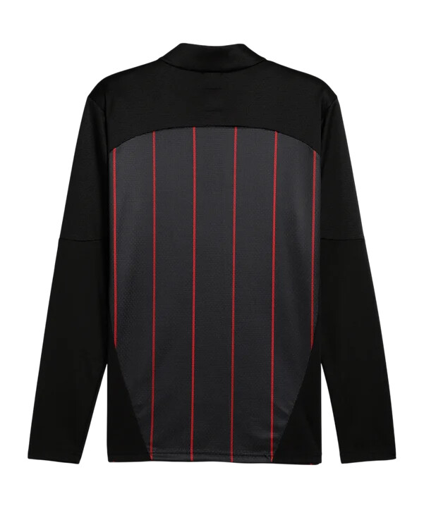 puma ac milan 14 lynlås prematch sweatshirt 20242025 sort f07
