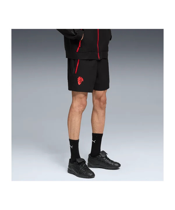 puma ac milan pumatech relaxed woven shorts sort f04