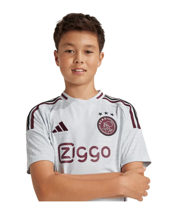 adidas ajax amsterdam trøje 3. klasse 20242025 børn grå