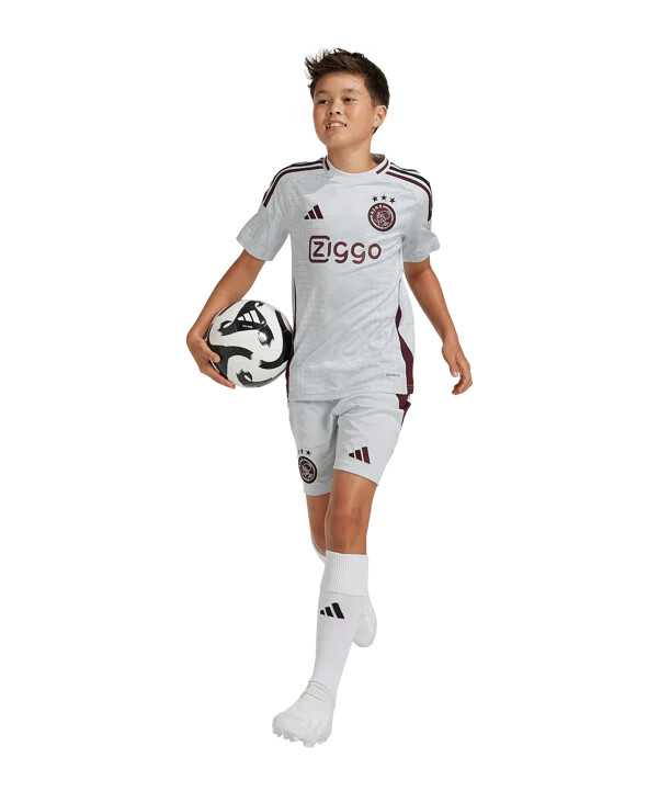 adidas ajax amsterdam trøje 3. klasse 20242025 børn grå