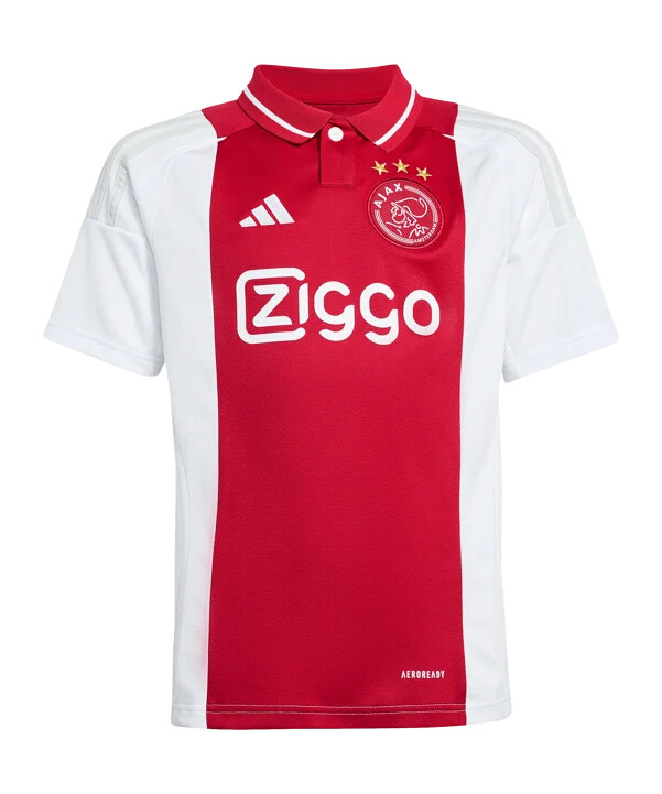 adidas ajax amsterdam hjemmebanetrøje 202425 børn hvid