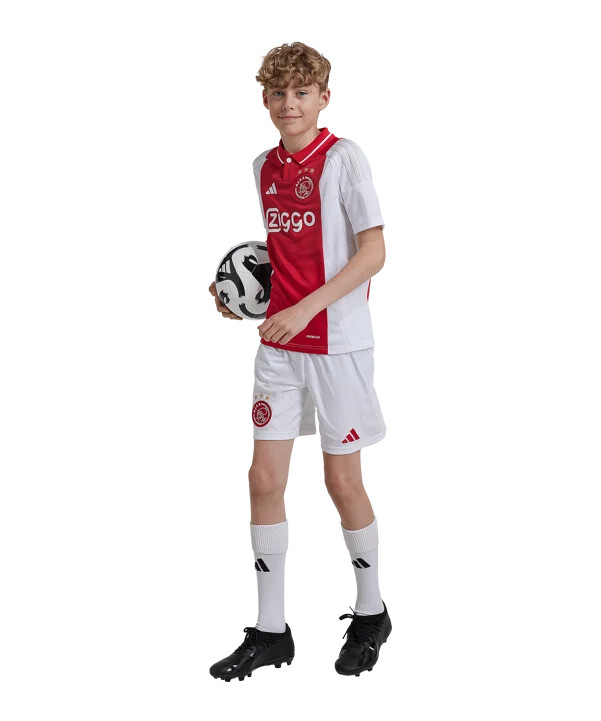 adidas ajax amsterdam hjemmebanetrøje 202425 børn hvid