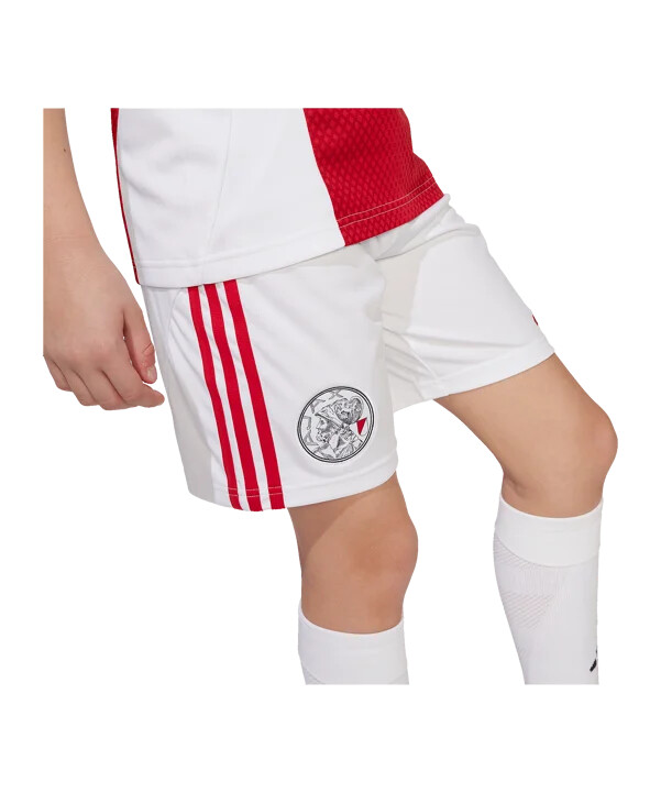 adidas ajax amsterdam shorts hjemmebane 202526 børn hvid