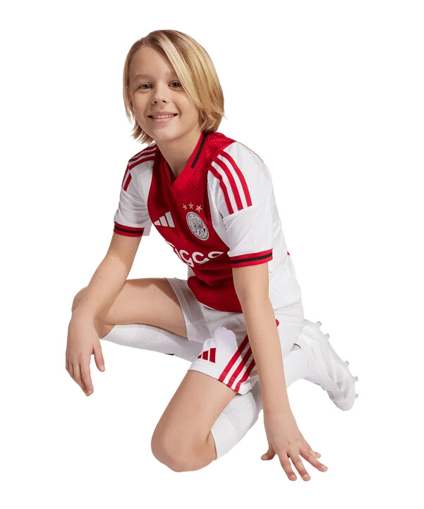adidas ajax amsterdam shorts hjemmebane 202526 børn hvid