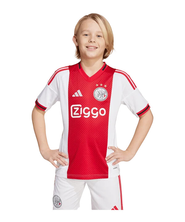 adidas ajax amsterdam hjemmebanetrøje 202526 børn hvid