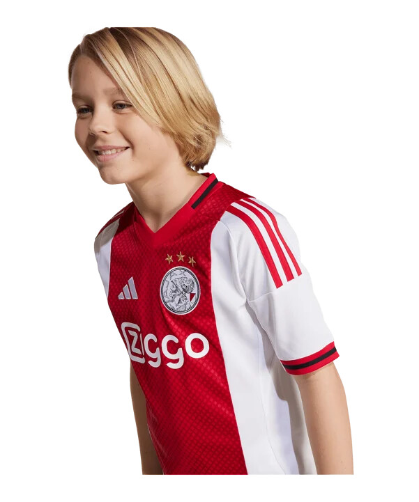 adidas ajax amsterdam hjemmebanetrøje 202526 børn hvid