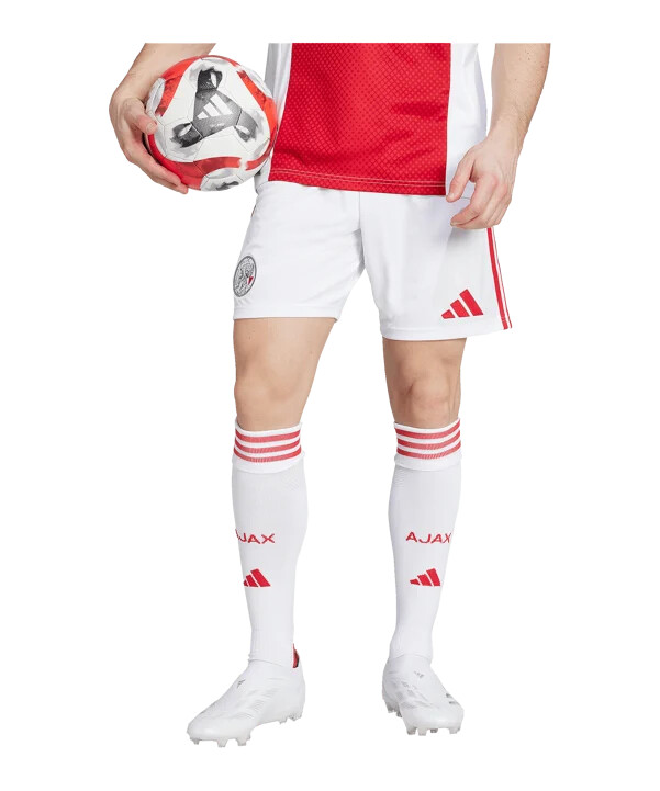 adidas ajax amsterdam hjemmebaneshorts 20252026 hvid