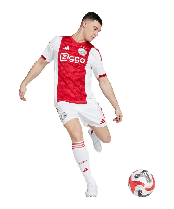adidas ajax amsterdam hjemmebaneshorts 20252026 hvid