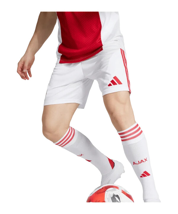 adidas ajax amsterdam hjemmebaneshorts 20252026 hvid