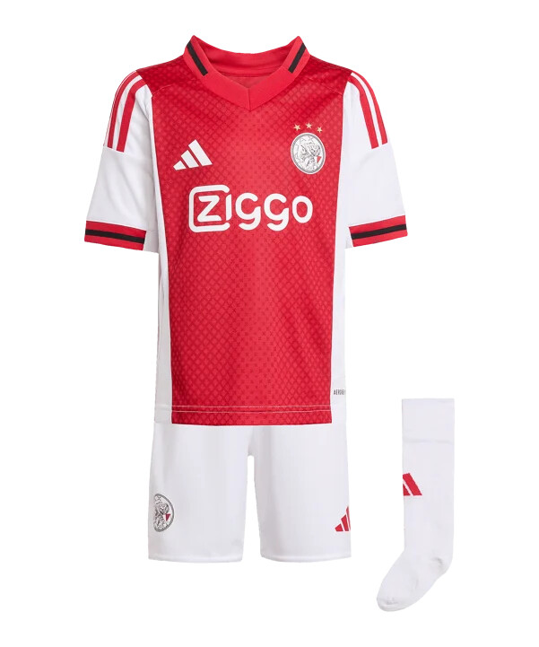 adidas ajax amsterdam minitrøje sæt hjemme 202526 børn hvid