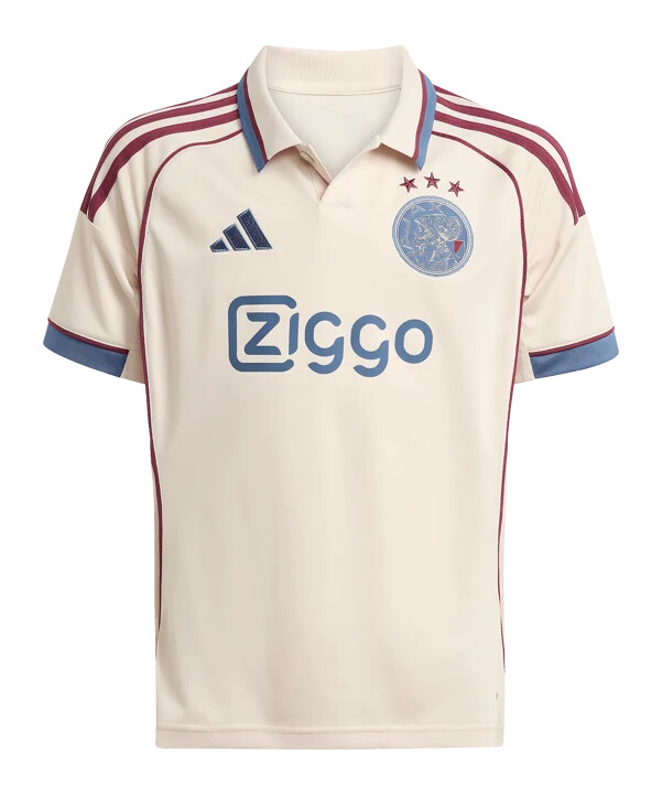 adidas ajax amsterdam trøje 3. 20252026 børn beige