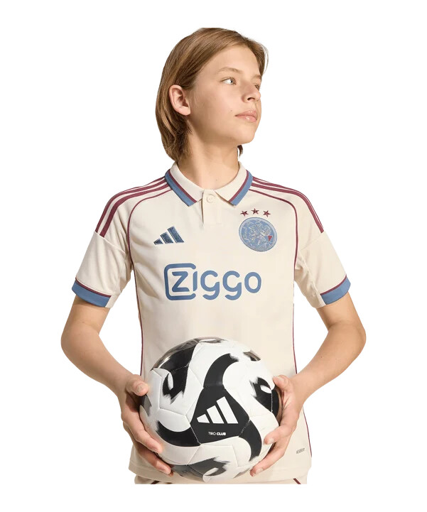adidas ajax amsterdam trøje 3. 20252026 børn beige