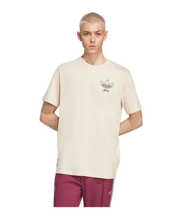 adidas ajax amsterdam icon graphic t-shirt beige