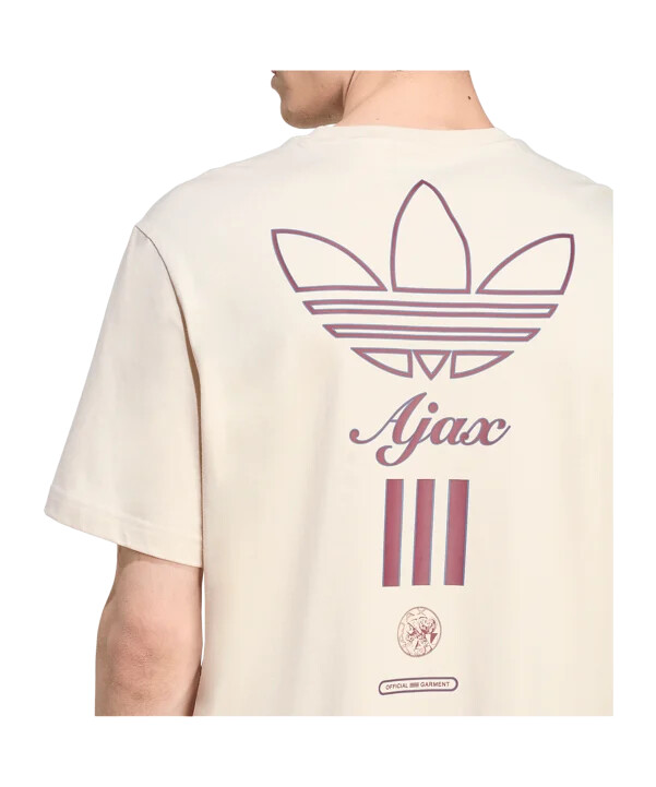adidas ajax amsterdam icon graphic t-shirt beige