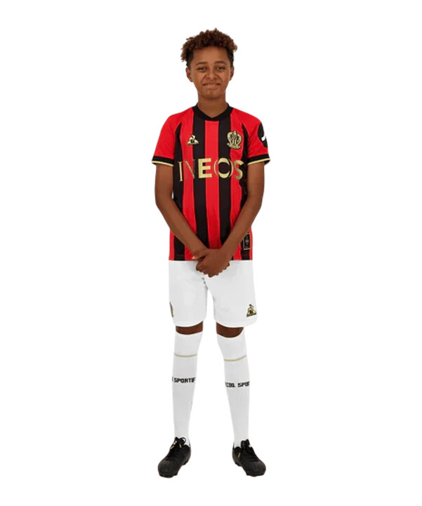le coq sportif ogc lækker hjemmetrøje 20242025 børn rød
