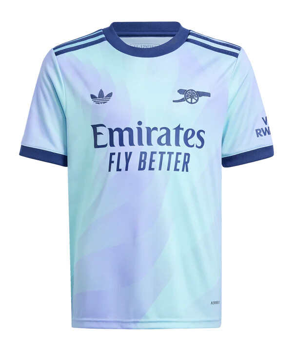 adidas originals fc arsenal london 3. trøje 20242025 børn turkis