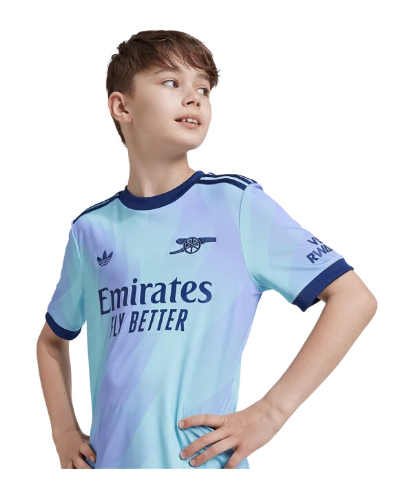 adidas originals fc arsenal london 3. trøje 20242025 børn turkis