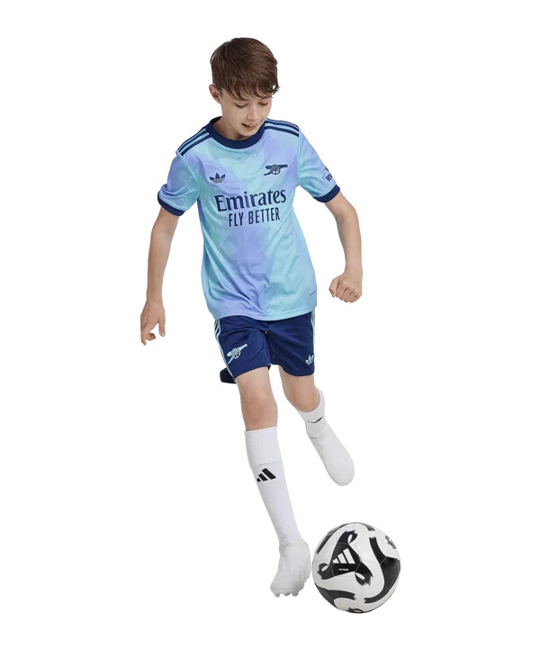 adidas originals fc arsenal london 3. trøje 20242025 børn turkis