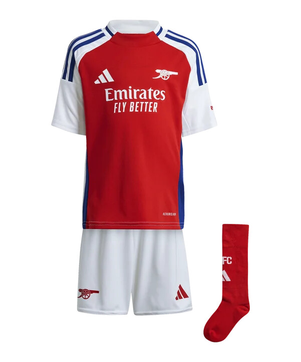 adidas fc arsenal london minikit hjemmebane 20242025 børn rød