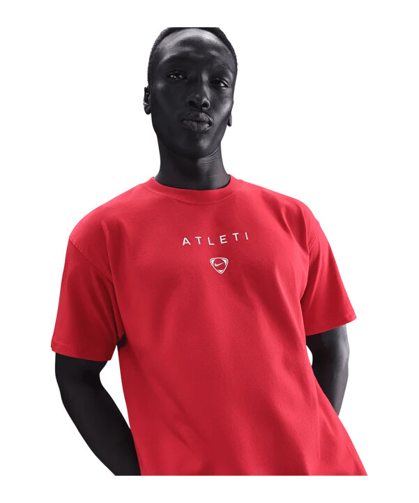 nike atletico madrid t90 ordmærke t-shirt rød f614