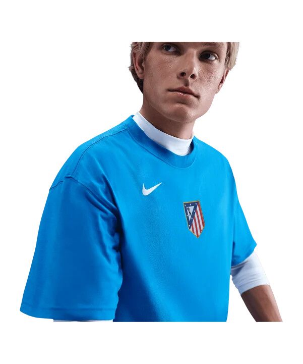 nike atletico madrid t90 remix t-shirt blå f406