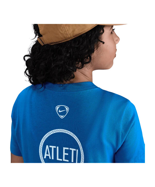 nike atletico madrid t90 remix t-shirt børn blå f406