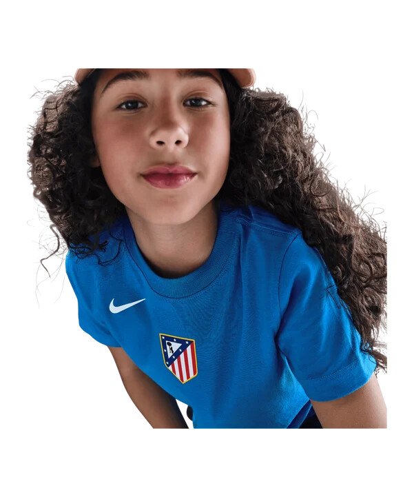 nike atletico madrid t90 remix t-shirt børn blå f406