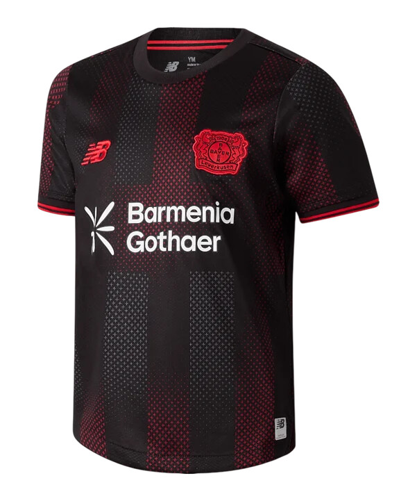 new balance bayer 04 leverkusen hjemmebanetrøje 20252026 børn rød