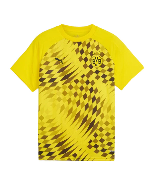 puma bvb dortmund prematch-trøje 20232024 børn gul f01