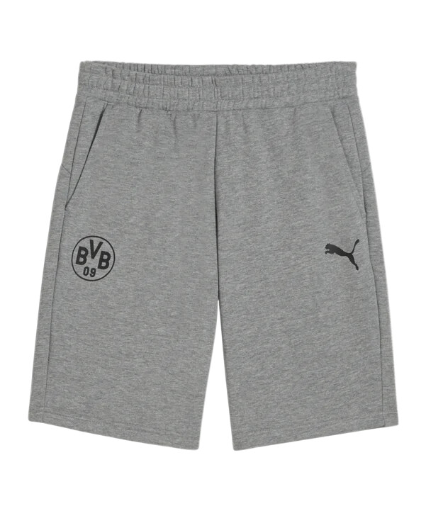 puma bvb dortmund essential shorts grå f08