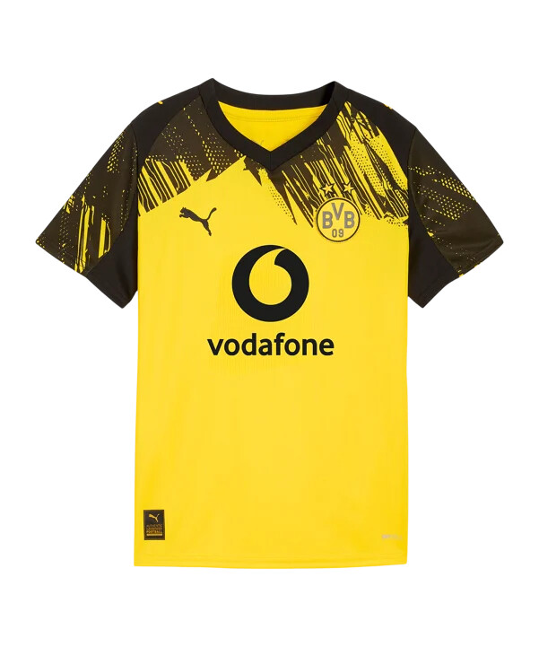 puma borussia dortmund hjemmebanetrøje 20252026 børn gul f01
