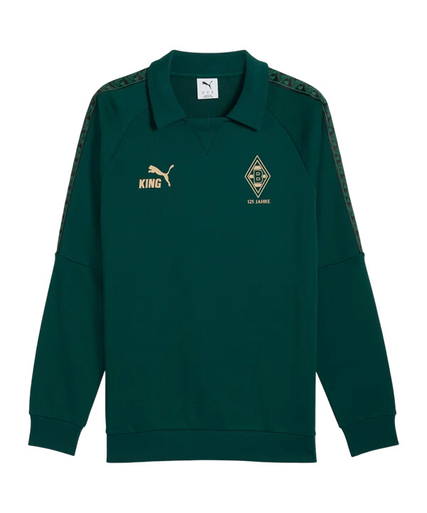 puma borussia mönchengladbach king drill top sweatshirt grün f18