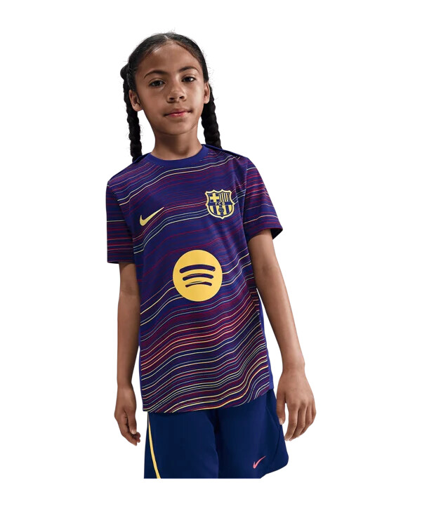nike fc barcelona prematch shorts hjemme 202526 børn blå f456