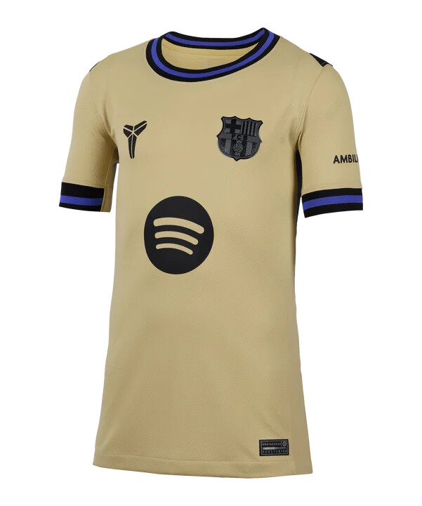 nike fc barcelona udebanetrøje 202526 børn guld f784