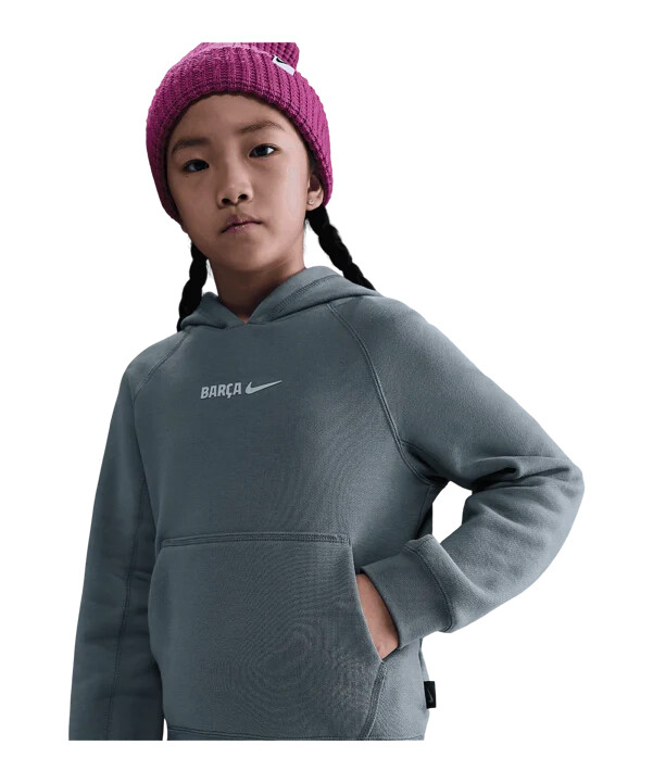 nike fc barcelona nsw air hættetrøje børn grå f084