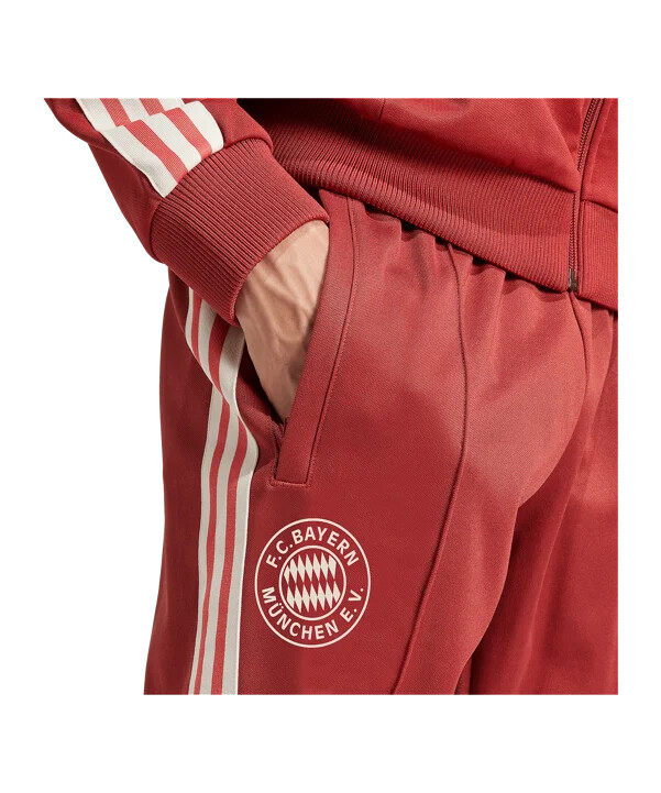 adidas originals fc bayern münchen beckenbauer træningsbukser rød