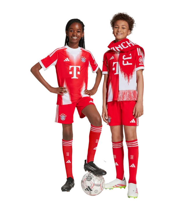 adidas fc bayern münchen hjemmebaneshorts 20252026 børn rød
