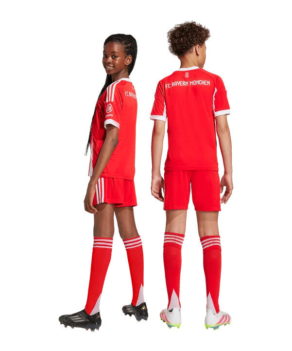 adidas fc bayern münchen hjemmebaneshorts 20252026 børn rød
