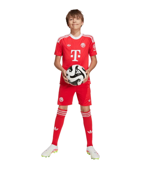 adidas fc bayern münchen målmandstrøje 3. klasse 20252026 børn rød