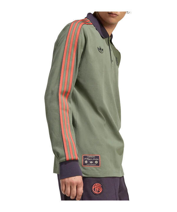 adidas fc bayern münchen icon langærmet polo grøn